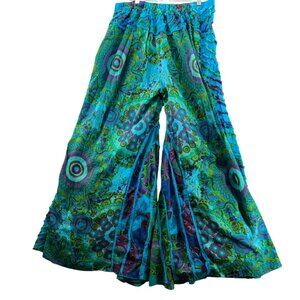 Taj Mahal Bohemian Wide-Leg Elastic Waist Pants Size L